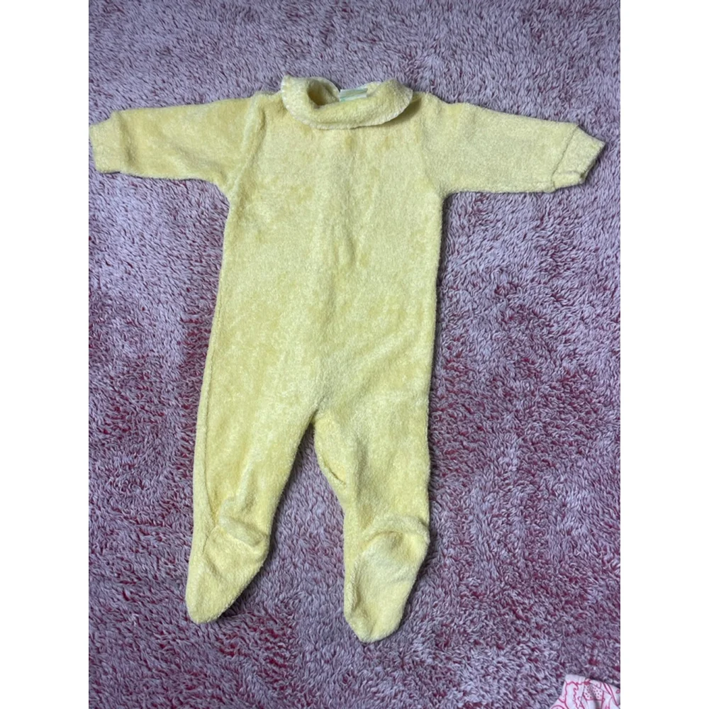 Baby vintage JCPenney toddletime newborn button up sleeper with Bear